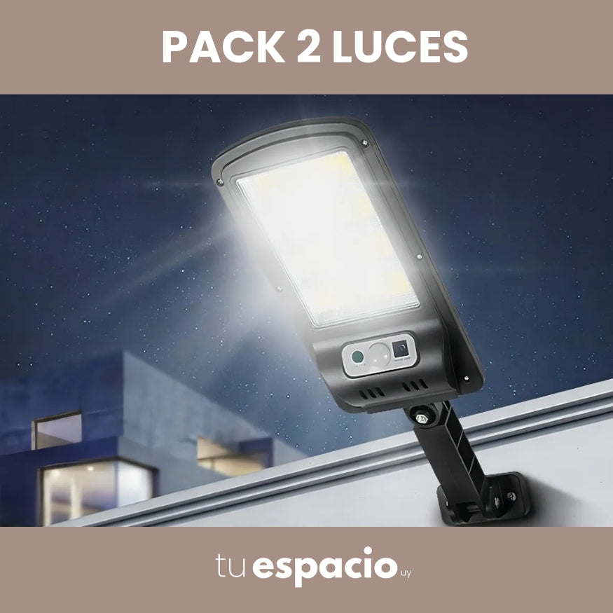 PROMO 2X1 | FOCOS SOLARES LUZ LED PARA EXTERIOR CON SENSOR DE MOVIMIENTO