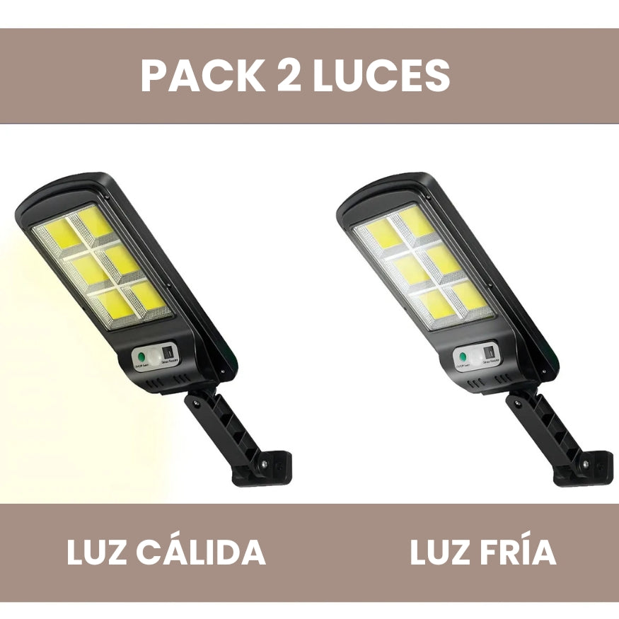 PROMO 2X1 | FOCOS SOLARES LUZ LED PARA EXTERIOR CON SENSOR DE MOVIMIENTO