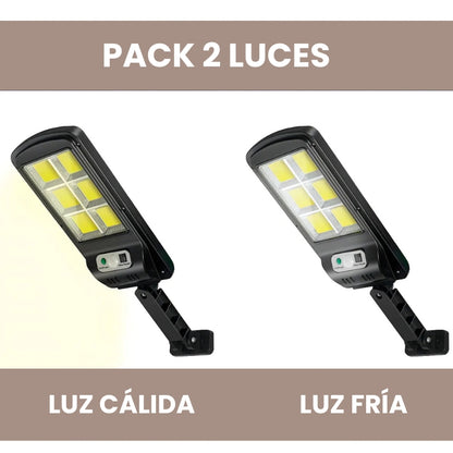 PROMO 2X1 | FOCOS SOLARES LUZ LED PARA EXTERIOR CON SENSOR DE MOVIMIENTO
