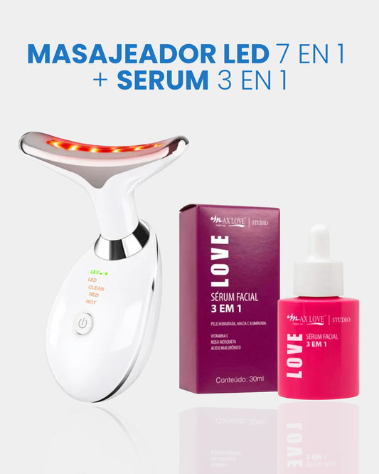 Masajeador LED 7en 1 + Serum 3 en 1 de REGALO