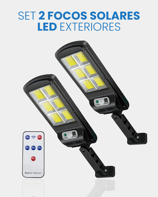 PROMO 2X1 | FOCOS SOLARES LUZ LED PARA EXTERIOR CON SENSOR DE MOVIMIENTO