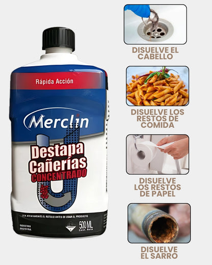 PROMO 2X1 | DESTAPACAÑERIAS MERCLIN + 3 REJILLAS ADHESIVAS + GUANTES DE REGALO