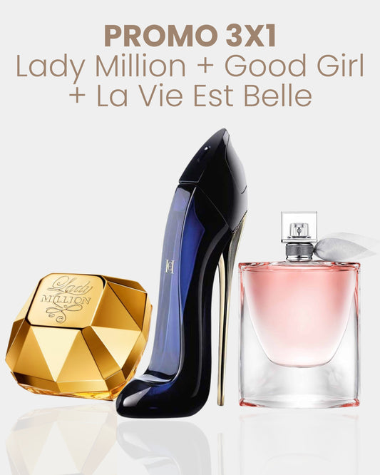 PROMO 3X1 | LADY MILLION + GOOD GIRL + LA VIE EST BELLE