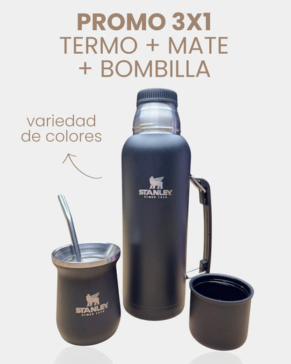 Promo 3×1 Stanley: Termo + Mate + Bombilla
