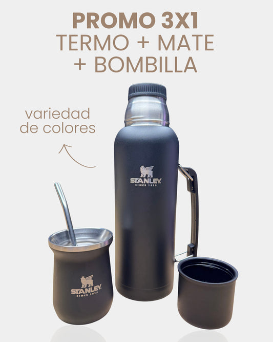 Promo 3×1 Stanley: Termo + Mate + Bombilla