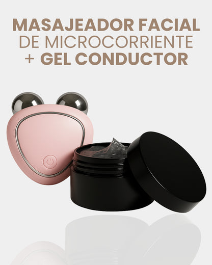SKINDION | MASAJEADOR FACIAL DE MICROCORRIENTE + GEL CONDUCTOR DE REGALO
