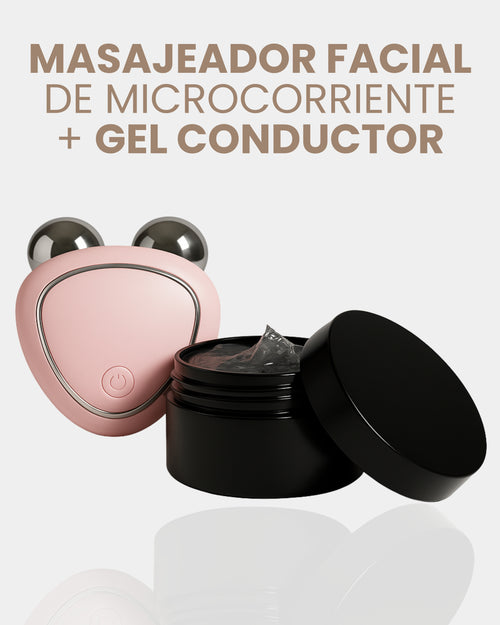 SKINDION | MASAJEADOR FACIAL DE MICROCORRIENTE + GEL CONDUCTOR DE REGALO