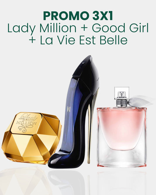 PROMO 3X1 | LADY MILLION + GOOD GIRL + LA VIE EST BELLE