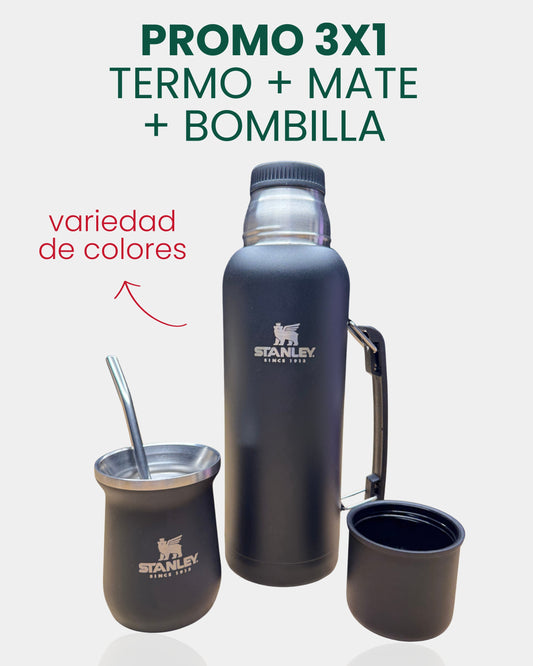 Promo 3×1 Stanley: Termo + Mate + Bombilla