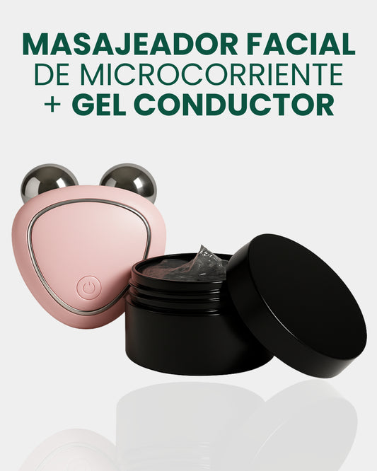 SKINDION | MASAJEADOR FACIAL DE MICROCORRIENTE + GEL CONDUCTOR DE REGALO