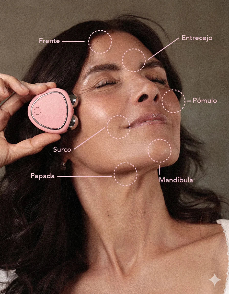 SKINDION | MASAJEADOR FACIAL DE MICROCORRIENTE + GEL CONDUCTOR DE REGALO