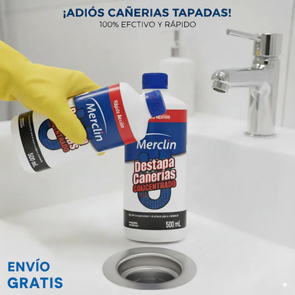 PROMO 2X1 | DESTAPACAÑERIAS MERCLIN + 3 REJILLAS ADHESIVAS + GUANTES DE REGALO
