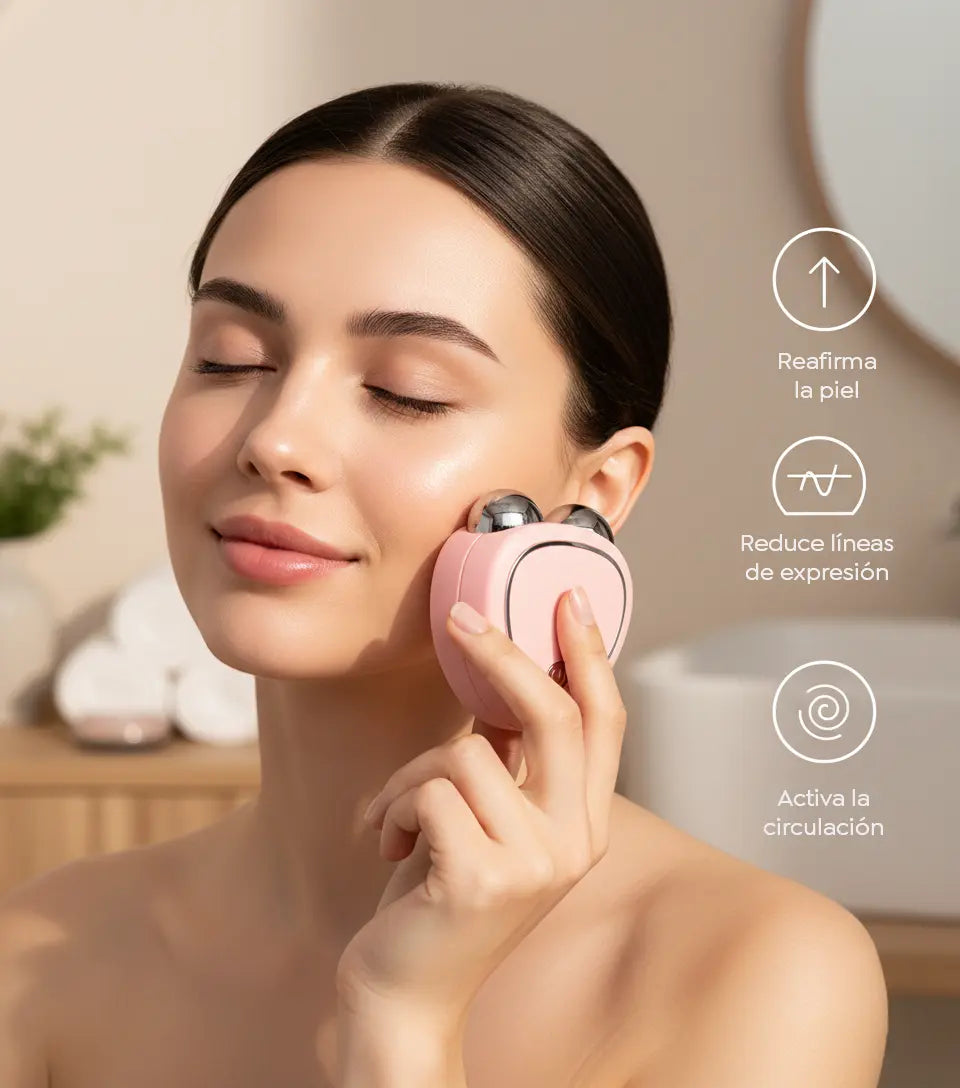 SKINDION | MASAJEADOR FACIAL DE MICROCORRIENTE + GEL CONDUCTOR DE REGALO