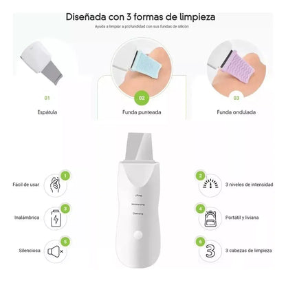 Limpiador Facial Peeling Ultrasónico + Serum de REGALO